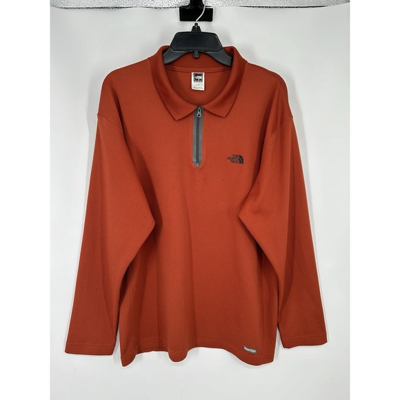 The North Face Lightweight Textured Vapor Wick Quarter 1/4 Zip Pullover Collared - Picture 1 of 7